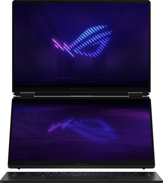 Ноутбук Asus ROG Zephyrus Duo 16 (GX651AX-SR075X), Core Ultra 9 386H / 16 " / OLED / 120 Гц / RAM 64 ГБ LPDDR5X / SSD 2 ТБ / RTX 5080 / Windows 11 Pro / Чорний