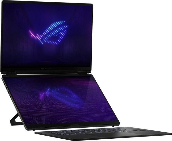 Ноутбук Asus ROG Zephyrus Duo 16 (GX651AX-SR075X), Core Ultra 9 386H / 16 " / OLED / 120 Гц / RAM 64 ГБ LPDDR5X / SSD 2 ТБ / RTX 5080 / Windows 11 Pro / Чорний