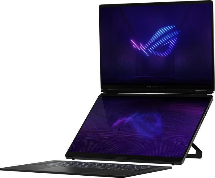 Ноутбук Asus ROG Zephyrus Duo 16 (GX651AX-SR075X), Core Ultra 9 386H / 16 " / OLED / 120 Гц / RAM 64 ГБ LPDDR5X / SSD 2 ТБ / RTX 5080 / Windows 11 Pro / Чорний