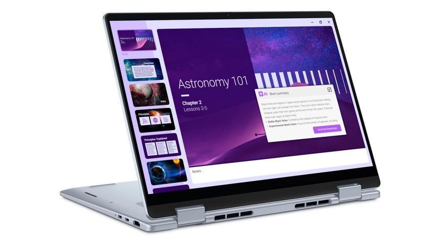 Ноутбук 2-в-1 Dell 14 Plus (DB04250_LNL_202_HOM), Intel Core Ultra 5 226V / 14" / Touch / RAM 16 ГБ LPDDR5X / SSD 512 ГБ / Intel Arc Graphics 130V / Windows 11 Home / Блакитний