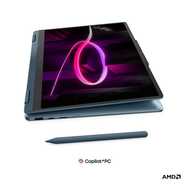 Ноутбук Lenovo Yoga 7 Gen 11 14AGP11 (199275325724), AMD Ryzen AI 5 435 / 14" / OLED / Touch / RAM 16 ГБ LPDDR5X / SSD 512 ГБ / AMD Radeon / Windows 11 Home / Бірюзовий