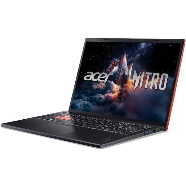 Ігровий ноутбук Acer Nitro Lite 16 NL16-71G-57M9 (NH.DAAEX.002), Intel Core i5-13420H / 16" / 165 Гц / IPS / RAM 16 ГБ DDR5 / SSD 512 ГБ / RTX 3050 / DOS / Чорний з жовтогарячим