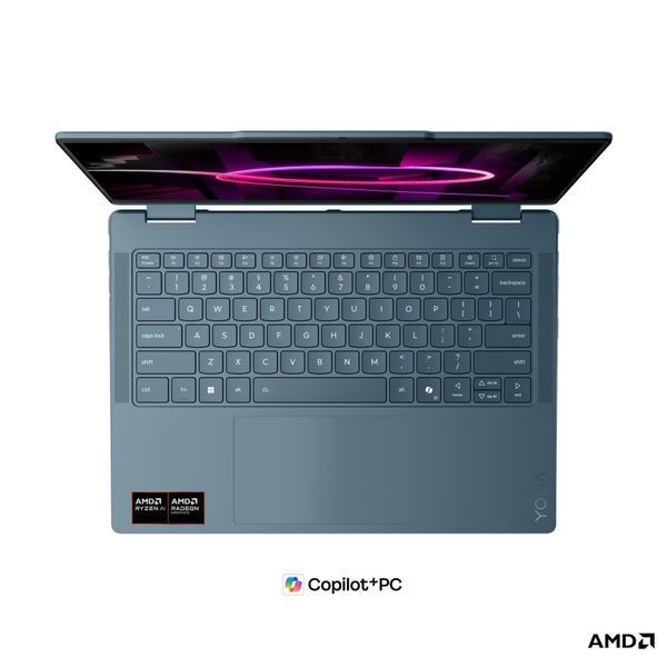 Ноутбук Lenovo Yoga 7 Gen 11 14AGP11 (199275325724), AMD Ryzen AI 5 435 / 14" / OLED / Touch / RAM 16 ГБ LPDDR5X / SSD 512 ГБ / AMD Radeon / Windows 11 Home / Бірюзовий