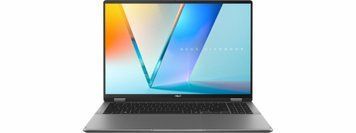 Ноутбук ASUS Vivobook 16 Flip (TP3607SH-RJ007W), 16" / 2880 x 1800px / OLED / 120Hz / Сенсорний екран / Core Ultra 5 226V / RAM 16 ГБ / SSD 512 ГБ / GeForce RTX 5050 8 GB / Windows 11 Home / Сірий