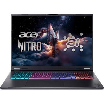 Ігровий ноутбук ACER Nitro 18 AI AN18-61-R7V5 (NH.QYDEX.002), AMD Ryzen AI 7 350 / 18&Prime; / RAM 32 ГБ / SSD 1 ТБ / NVIDIA GeForce RTX 5070 Ti 12GB / Free DOS / Obsidian Black