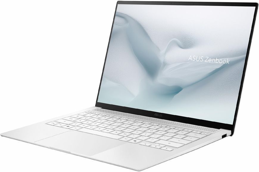 Ноутбук ASUS Zenbook S14 (UX5406AA-SU053W) 14" / 2880 x 1800px / OLED / Touch / 120Hz / Ultra 9-386H / RAM 32 ГБ / SSD 1 ТБ / Windows 11 Home / Білий