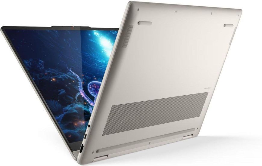 Ноутбук 2-в-1 Lenovo Yoga 7 (83JU001BPB), AMD Ryzen AI 7 350 / 16" / 120 Гц / OLED / Touch / RAM 32 ГБ LPDDR5X / SSD 1 ТБ / AMD Radeon 860M / Windows 11 Home / Бежевий