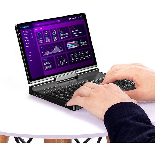 Ноутбук GPD Pocket 4 (GPD-Pocket-4), Ryzen 7 8840U / 8" / 144 Гц / RAM 16 ГБ LPDDR5X / SSD 1TB / Radeon 780M / Windows 11 Home / Чорний