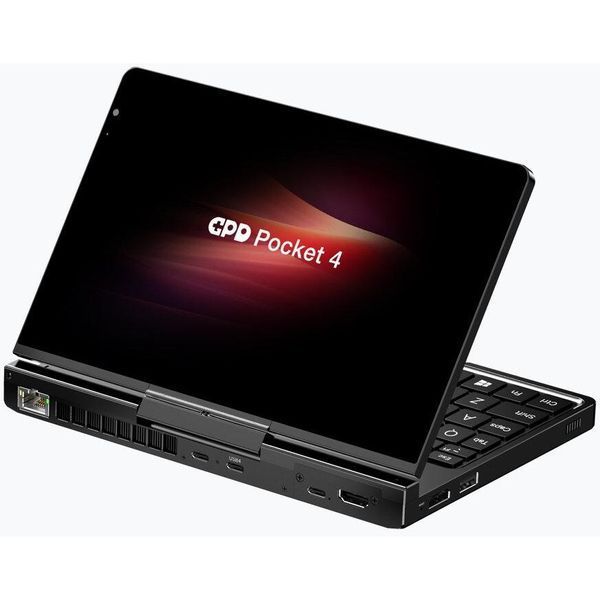 Ноутбук GPD Pocket 4 (GPD-Pocket-4), Ryzen 7 8840U / 8" / 144 Гц / RAM 16 ГБ LPDDR5X / SSD 1TB / Radeon 780M / Windows 11 Home / Чорний