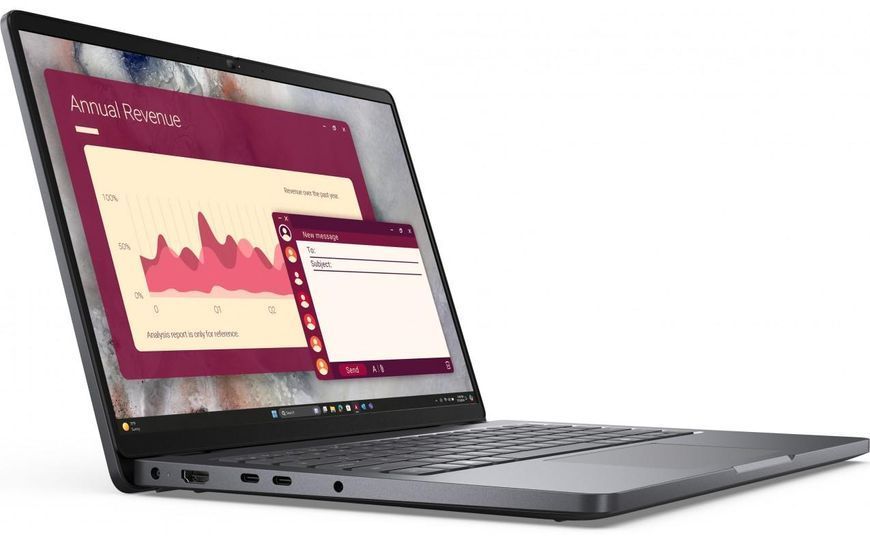 Ноутбук Dell Pro 14 PC14250 (BTO014_PC14250_EMEA), Intel Core 7 150U / 14&Prime; / RAM 16 ГБ / SSD 256 ГБ / Intel Graphics / Windows 11 Pro / Magnetite