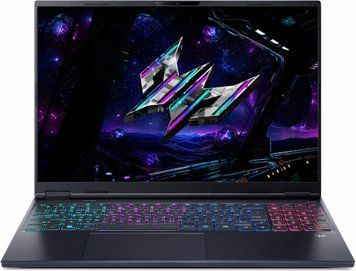 Ноутбук PREDATOR Helios Neo 16S AI PHN16S-I51-73FJ (NH.U3UEP.001) 16" / 2560 x 1600px / OLED / 165Hz / Ultra 7-356H / RAM 32 ГБ / SSD 1 ТБ / GeForce RTX 5060 / Windows 11 Home / Чорний