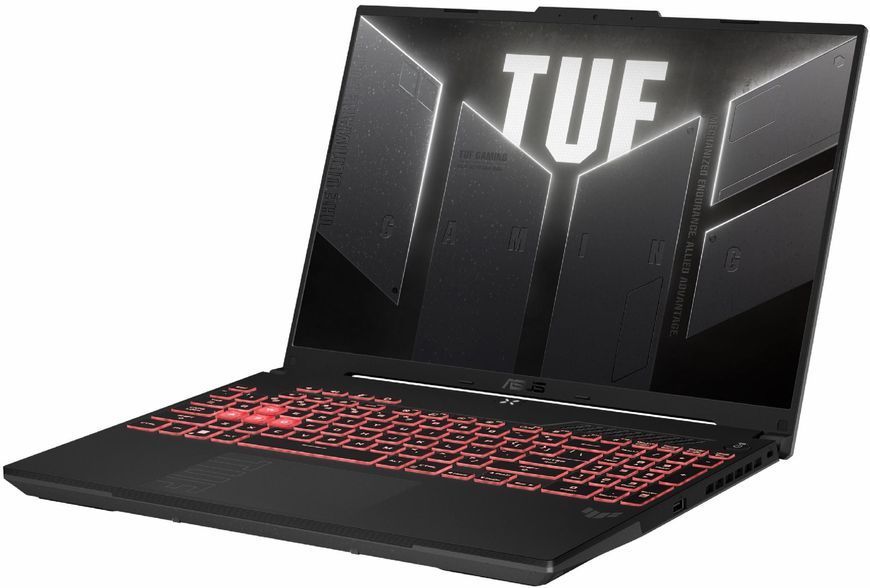 Ноутбук ASUS TUF Gaming A16 (FA607NUQ-RL009W), 16" / IPS / 144Hz / AMD Ryzen 7 170 / RAM 16GB / SSD 512GB / GeForce RTX4050 DLSS 3 / Windows 11 Home / Чорний
