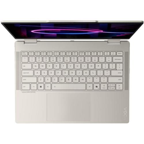 Ноутбук 2-in-1 Lenovo Yoga 7i Aura Edition (83TC007WRM), Intel Core Ultra 7 355 / 14&Prime; / Touch / OLED / RAM 16 ГБ LPDDR5x / SSD 1 ТБ / Intel Graphics / Windows 11 Home / Сріблястий